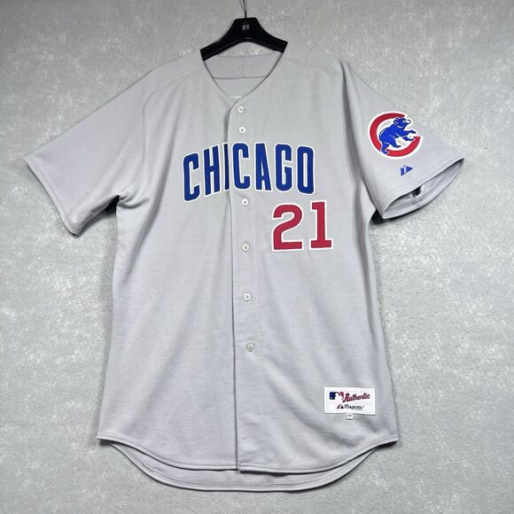 Sammy Sosa Chicago Cubs Jersey Mens Size 44 Gray Short Sleeve Autographed Signed